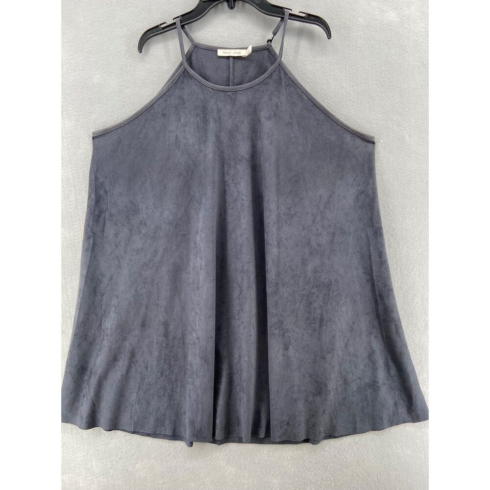 Anthropologie Bishop + Young Dress Womens Medium Plum Minimalist Raw Edge Halter
